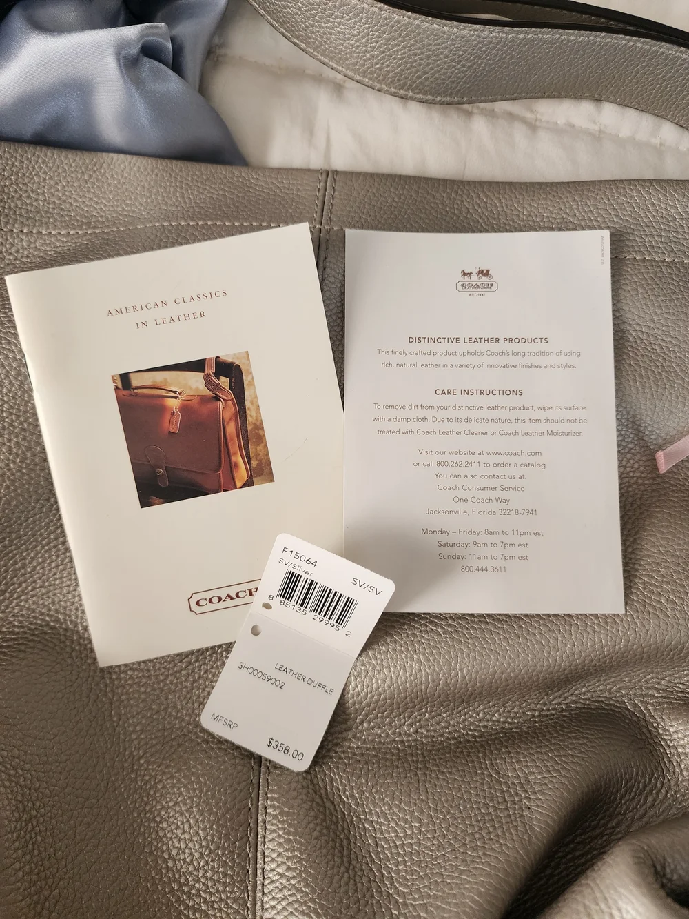 Coach Leather Shoulder Bag with Charm